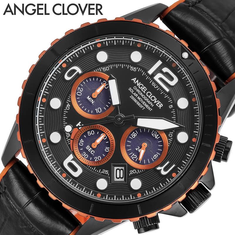 電池交換不要 ソーラー エンジェルクローバー 腕時計 AngelClover時計 Angel Clover エンジェル クローバー 時計 タイムクラフトダイバー TIME CRAFT DIVER メンズ ブラック TCD45BK-BK 正規品 ブランド 防水 シンプル 仕事 プレゼント