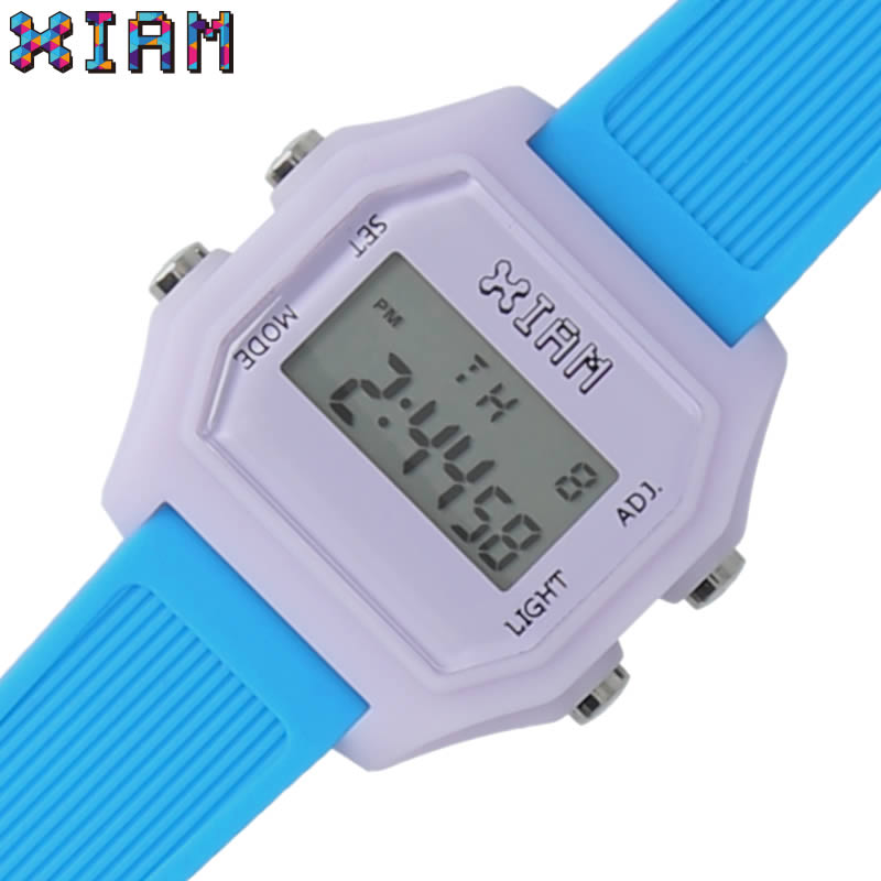 乐天商城 - アイアムザウォッチ腕時計 I am the watch時計 watch 腕時計 アイアムザウォッチ 時計 レディース 女性 ライトパープル IAM-KIT545 デジタル レトロ カラフル かわいい 親子 キッズ 子ども ペア お揃い プレゼント ホワイトデー ギフト 母の日