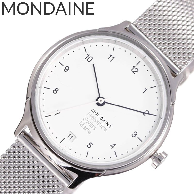 モンディーン 【10%OFF \3,179-円引】モンディーン腕時計 MONDAINE時計 MONDAINE 腕時計 モンディーン 時計 ヘルベチカ Helvetica メンズ 男性 ホワイト MH1.R2210.SM 北欧 おしゃれ ブランド デザイナーズ 人気 インテリア おすすめ 新生活 プレゼント ギフト 2024 観光 旅行 遠足 入学