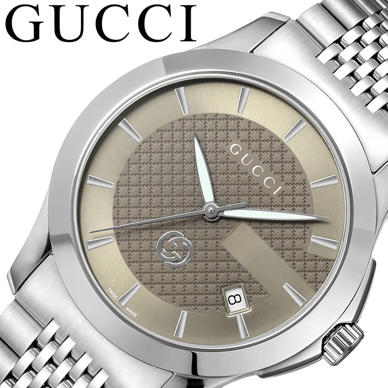 グッチ腕時計 GUCCI時計 GUCCI 腕時計 グッチ 時計 ジータイムレス メンズ 男性 グレーベージュ YA1264107 人気 おすすめ 高級 ブランド 大人 メタル ベルト クラシック フォーマル ドレス ビジネス 就職 仕事 彼氏 恋人 プレゼント ギフト 観光 旅行 遠足 新生活 入学 卒業