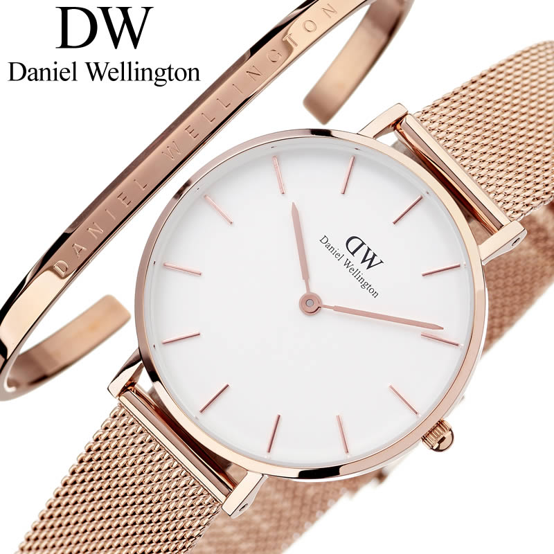 ダニエルウェリントン 腕時計 DanielWellington 時計 Daniel Wellington ダニエル ウェリントン プチ メルローズ ローズ 32mm Petite Melrose Rose レディース ホワイト DW00700033 北欧 ペア カップル シンプル クラシック プレゼント ギフト 人気 ブランド