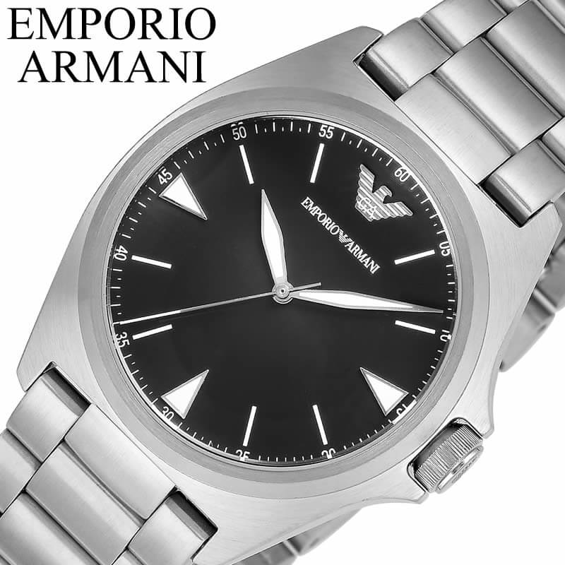 エンポリオアルマーニ AR1703 腕時計（メンズ） エンポリオ アルマーニ 腕時計 EMPORIO ARMANI 時計 ニコラ NICOLA メンズ 男性 ブラック AR11255 人気 ブランド おすすめ おしゃれ エンポリ イーグルロゴ 記念日 誕生日 プレゼント ギフト 2024 観光 旅行 遠足 新生活 入学 卒業