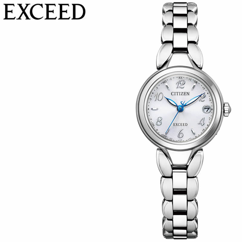 電池交換不要 5年保証 シチズン 腕時計 エクシード CITIZEN EXCEED 女性 シルバー 時計 ES9470-50A 人気 おしゃれ ブランド エコ・ドライブ 電波時計 チタン 電波ソーラー ソーラー電波 ソーラ…