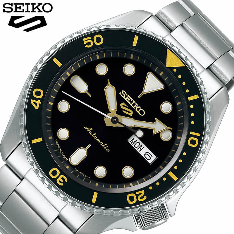 5年保証 SEIKO 5 Sports 腕時計 セイコー 5スポーツ 時計 スポーツ スタイル Style メンズ 男性 ブラック SBSA007 人気 ブランド 防水 カレンダー 自動巻 スケルトン おしゃれ ファッション カジュアル ビジネス プレゼント ギフト 観光 旅行 遠足 新生活 入学 卒業