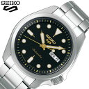 5年保証 SEIKO 5 Sports 腕時計 セイコー 5スポーツ 時計 ソリッドボーイ スポーツスタイル Solid Boy Style メンズ 男性 ブラック SBSA047 人気 ブランド 防水 カレンダー 自動巻 スケルトン おしゃれ ファッション カジュアル ビジネス プレゼント ギフト 新生活