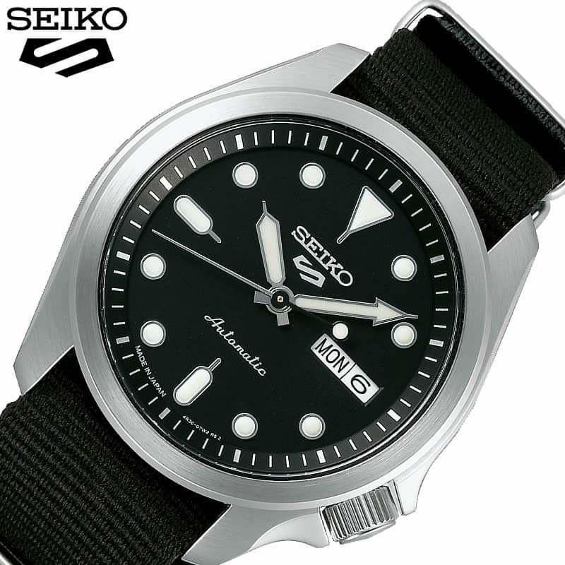 5年保証 SEIKO 5 Sports 腕時計 セイコー 5スポーツ 時計 ソリッドボーイ スポーツスタイル Solid Boy Style メンズ 男性 ブラック SBSA057 人気 ブランド 防水 カレンダー 自動巻 スケルトン おしゃれ ファッション カジュアル ビジネス プレゼント ギフト 新生活