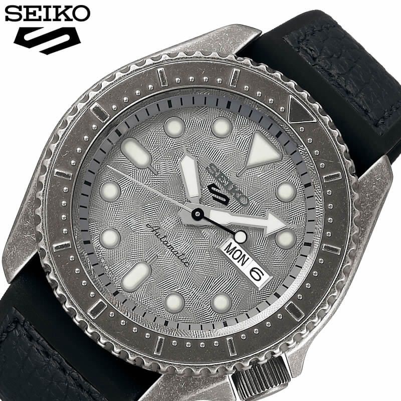 5年保証 SEIKO 5 Sports 腕時計 セイコー 5スポーツ 時計 コンセプタルボーイスペシャリスト スタイル Conceptual Boy Specialist Style メンズ 男性 グレー SBSA071 ブランド 防水 カレンダー 自動巻 スケルトン おしゃれ ファッション ビジネス プレゼント ギフト 新生活