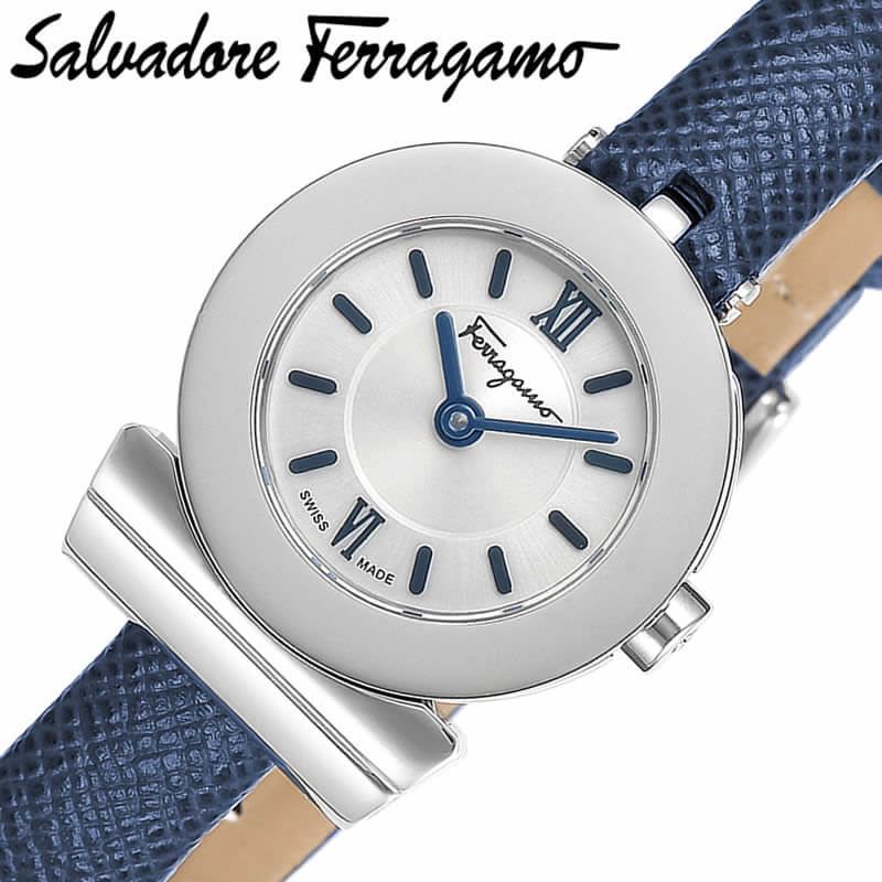 サルバトーレフェラガモ 腕時計 ガンチーニ Salvatore Ferragamo GANCINI 女性 レディース フェラガモ ネイビー 時計 SF4301620 人気 ブランド おすすめ おしゃれ 上品 高見え 小さめ 小ぶり 華奢 細ベルト 社会人 彼女 ご褒美 お祝い プレゼント ギフト 2022のサムネイル