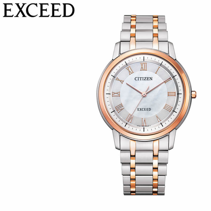 Rakuten - 電池交換不要 シチズン 腕時計 エクシード CITIZEN EXCEED エコドライブ 男性 メンズ 白蝶貝 シルバー ピンクゴールド 時計 AR4004-71D 人気 ブランド おすすめ おしゃれ プレゼント 新社会人 入学 卒業 ギフト 観光 旅行 遠足 新生活