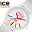 アイス ウォッチ 腕時計 ICE WATCH 時計 アイスウォッチ ICEWATCH コカコーラ コラボ Coca-cola メンズ レディース ICE-019619 チーム ホワイト 人気 おすすめ おしゃれ レトロ カラフル ブランド プレゼント ギフト 2024 観光 旅行 遠足 新生活 入学 卒業