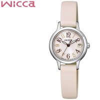 CITIZEN シチズン ウィッカ wicca 腕時計 時計 ブランド かわいい おしゃれ レディース ソーラー ソーラー腕時計 アナログ シンプル 女性 女子 女の子 革 本革 革ベルト レザー レザーベルト 大人 社会人 日付 カレンダー 仕事 ビジネス 軽い 軽量 小ぶり 小さめ 小さい