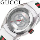 グッチ 腕時計 GUCCI 時計 シンク SYNC メンズ 男性 シルバー ホワイト YA137302 人気 おすすめ おしゃれ ブランド ロゴ GG 誕生日 プレゼント ギフト 祝い 彼氏 夫 お父さん 観光 旅行 遠足 新生活 入学 卒業