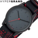 ハイパーグランド 腕時計 HYPER GRAND 時計 ゼロワン ナトー 01NATO メンズ 男性 レディース 女性 ブラック レッド ナイロンベルト カジュ...
