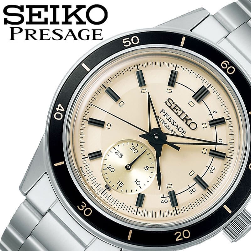 セイコー 腕時計 SEIKO 時計 プレザージュ ベーシックライン PRESAGE Basic line メンズ 男性 アイボリー シルバー機械式 自動巻 自動巻き 手巻つき 人気 おすすめ おしゃれ ブランド プレゼント ギフト旦那 夫 彼氏 祝い 観光 旅行 遠足 新生活 入学 卒業