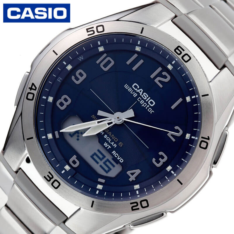 カシオ 腕時計 CASIO 時計 ウェーブセプター wave ceptor メンズ WVA-M640D-2A2JF 男性 ブルー シルバー ソーラー ソーラー電波 電波ソーラー おすすめ プレゼント 定番 王道 父 父親 お父さん 旦那 夫 会社 通勤 スーツ 実用的 観光 旅行 遠足 新生活 入学 卒業