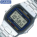 カシオ 腕時計 CASIO 時計 スタンダード STANDARD ユニセックス CASIO-A164WA-1QJH ブラック 液晶 シルバー クォーツ 人気 おすすめ おしゃれ シンプル ブランド 誕生日 プレゼント ギフト 祝い 観光 旅行 遠足 新生活 入学 卒業