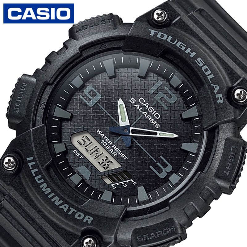 カシオ 腕時計 CASIO 時計 スタンダード STANDARD メンズ CASIO-AQ-S810W-1A2JH 男性 ブラック ソーラークォーツ 人気 おすすめ おしゃれ ブランド 誕生日 プレゼント ギフト 祝い 父 父親 お父さん 夫 旦那 彼氏 観光 旅行 遠足 新生活 入学 卒業