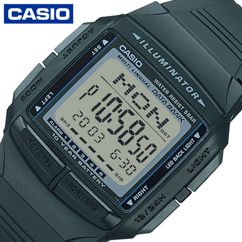 カシオ 腕時計 CASIO 時計 データバンク DATA BANK メンズ CASIO-DB-36-1AJH 男性 ブラック 液晶 ダークグレー クォーツ 人気 おすすめ おしゃれ ブランド 誕生日 プレゼント ギフト 祝い 父 父親 お父さん 夫 旦那 彼氏 観光 旅行 遠足 新生活 入学 卒業