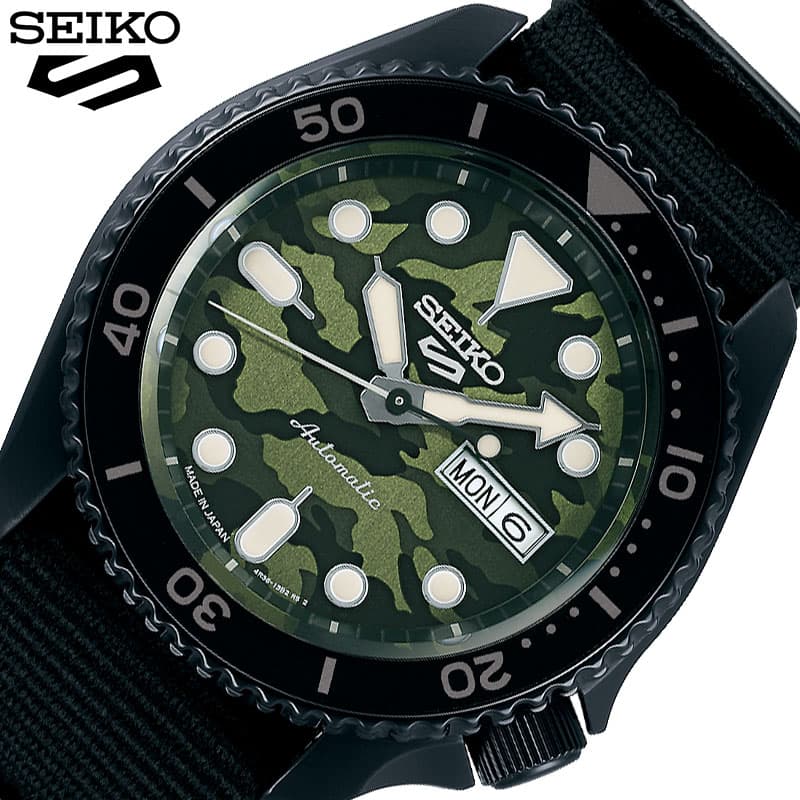 【最大8,800円引き】【20％OFF】セイコー 腕時計 SEIKO 時計 ファイブスポーツ 5 SPORTS SKX メンズ SBSA173 男性 グリーン ブラック 機械式 自動巻き 手巻つき 国内生産 おしゃれ ブランド プレゼント ギフト 仕事 会社 通勤 お父さん 父の日 父 お祝い アクティブ 運動