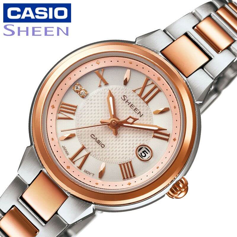 カシオ シーン 腕時計 カシオ 腕時計 CASIO 時計 シーン SHEEN レディース CASIO-SHE-4516SBZ-9AJF 女性 ピンクゴールド系 シルバー ピンクゴールド ソーラークォーツ 人気 おすすめ おしゃれ ブランド プレゼント ギフト 祝い 母 母親 お母さん 妻 彼女 観光 旅行 遠足 新生活 入学 卒業