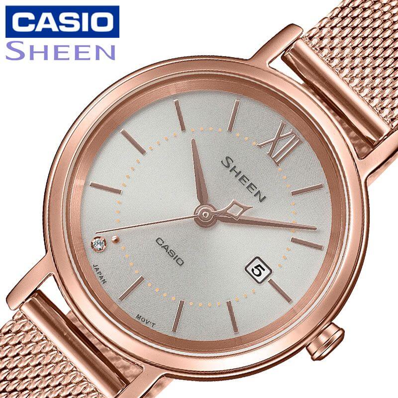 カシオ 腕時計 CASIO 時計 シーン SHEEN レディース CASIO-SHS-D300PGM-4AJF 女性 ベージュ系 ピンクゴールド ソーラークォーツ 人気 おすすめ おしゃれ シンプル 華奢 ブランド プレゼント ギフト 祝い 通学 通勤 学校 仕事 会社 観光 旅行 遠足 新生活 入学 卒業