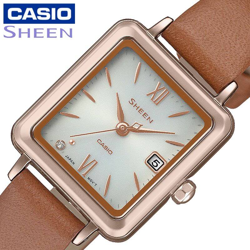 カシオ シーン 腕時計 カシオ 腕時計 CASIO 時計 シーン SHEEN レディース CASIO-SHS-D400CGL-7AJF 女性 ライトブルー系 ブラウン ソーラークォーツ 人気 おすすめ おしゃれ シンプル 華奢 ブランド 誕生日 プレゼント ギフト 祝い 通学 通勤 学校 仕事 会社 観光 旅行 遠足 新生活 入学 卒業