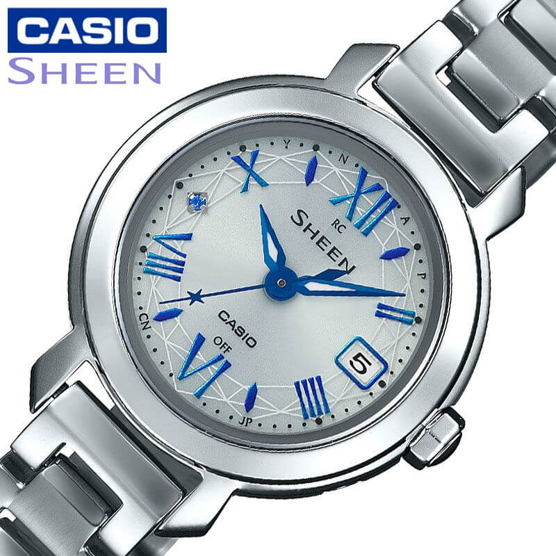 カシオ シーン 腕時計 カシオ 腕時計 CASIO 時計 シーン SHEEN レディース CASIO-SHW-5300D-7AJF 女性 ライトブルー系 シルバー 電波ソーラークォーツ 人気 おすすめ おしゃれ ブランド 誕生日 プレゼント ギフト 祝い 母 母親 お母さん 妻 彼女 観光 旅行 遠足 新生活 入学 卒業