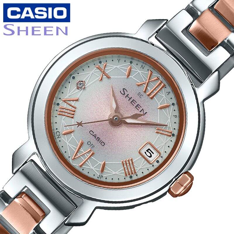 [当日出荷] カシオ 腕時計 CASIO 時計 シーン SHEEN レディース CASIO-SHW-5300DSG-4AJF 女性 ピーチゴールド シルバー ピンクゴールド 電波ソーラークォーツ 人気 おすすめ おしゃれ ブランド 誕生日 プレゼント ギフト 祝い 母 母親 お母さん 妻 彼女