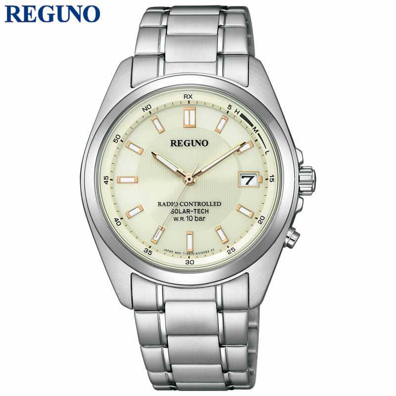 シチズン 腕時計 レグノ CITIZEN REGUNO メンズ ライトゴールド シルバー 時計 電波ソーラー クォーツ ソーラー 電波時計 スタンダード シリーズ KS3-115-31 おしゃれ ブランド 実用 ビジネス ファッション 話題 本格派 ギフト