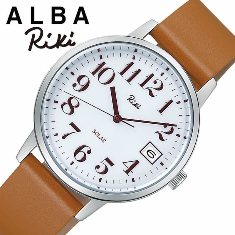 セイコー 腕時計 SEIKO 時計 アルバ リキ ワタナベ ソーラー ALBA RIKI WATANABE COLLECTION ユニセックス AKPD402 ホワイト ブラウン おすすめ おしゃれ ブランド プレゼント バレンタイン ギフト ラウンド 丸い 入学