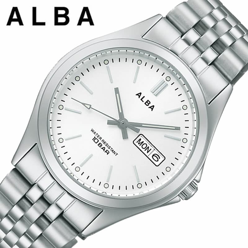 セイコー アルバ 腕時計（メンズ） セイコー アルバ 腕時計 SEIKO ALBA 時計 メンズ シルバーホワイト シンプル 受験 面接 見やすい わかりやすい AQGK471 人気 おすすめ おしゃれ ブランド プレゼント ギフト 観光 旅行 遠足 新生活 入学 卒業