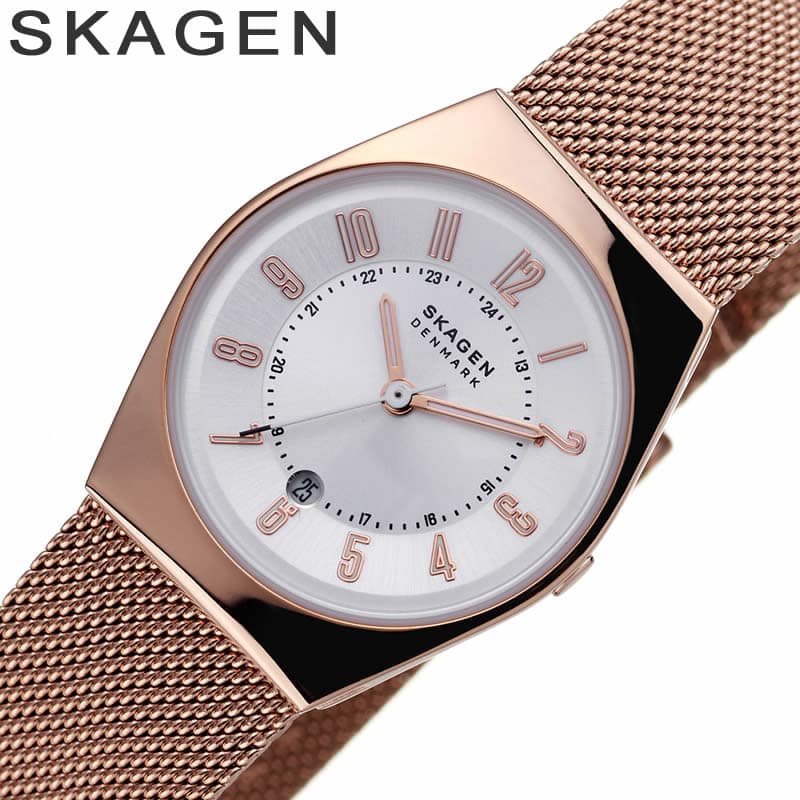 華奢 で 小ぶりな サイズ感スカーゲン 腕時計 SKAGEN 時計 レディース SKW3035 女性 シルバーホワイト ピンクゴールド クォーツ おすすめ おしゃれ ブランド プレゼント クリスマス ギフト 学生 彼女 妻 奥さん 誕生日 記念日