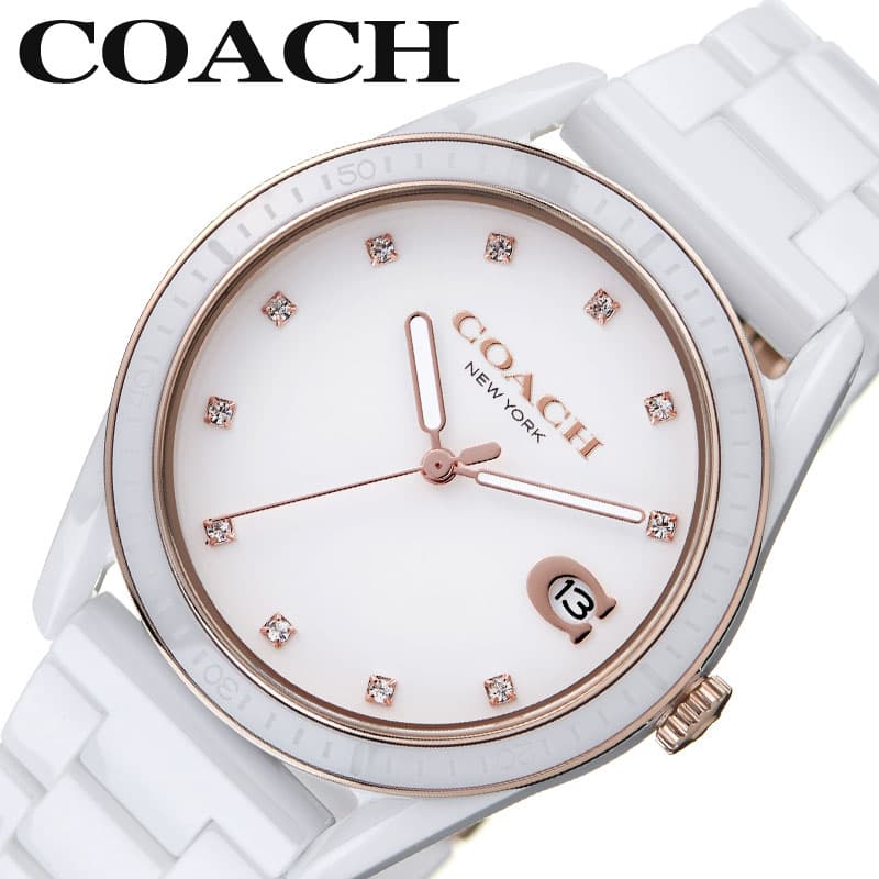 コーチ 腕時計 COACH 時計 プレストン Preston レディース14503263 女性 ホワイト カワイイ きれいめ 大人 デート おでかけ 高級 ブランド 小さめ ちいさめ おすすめ おしゃれ プレゼント ギフト