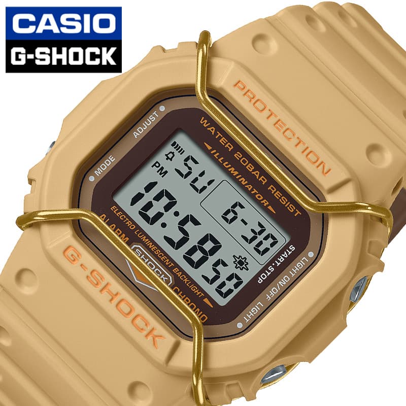 カシオ 腕時計 CASIO 時計 ジーショック ワントーン G-SHOCK Tone on メンズ DW-5600PT-5JF 男性 ベージュ デジタル 平成 2000年代 スクエア 人気 おしゃれ ブランド プレゼント ギフト 防水 アウトドア キャンプ フェス 頑丈 マット バンパー 観光 旅行 新生活