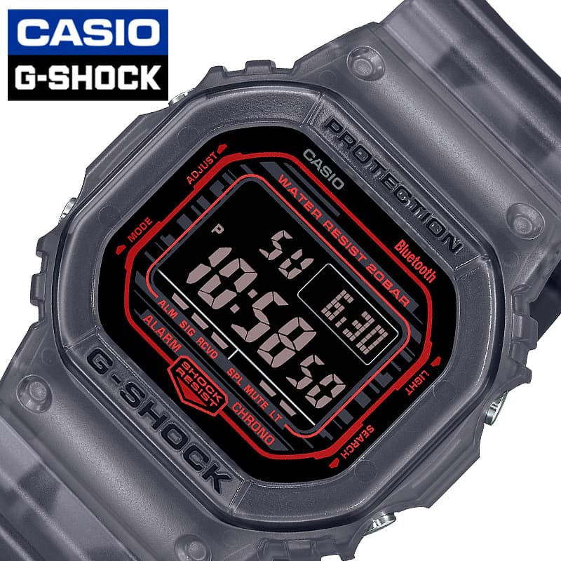 カシオ 腕時計 CASIO 時計 ジーショック スケルトングラデーション G-SHOCK Skeleton Gradation メンズ DW-B5600G-1JF 男性 スケルトン デジタル 平成 2000年代 スクエア 人気 おしゃれ ブランド プレゼント ギフト 防水 アウトドア フェス 頑丈 クリア 観光 旅行 新生活