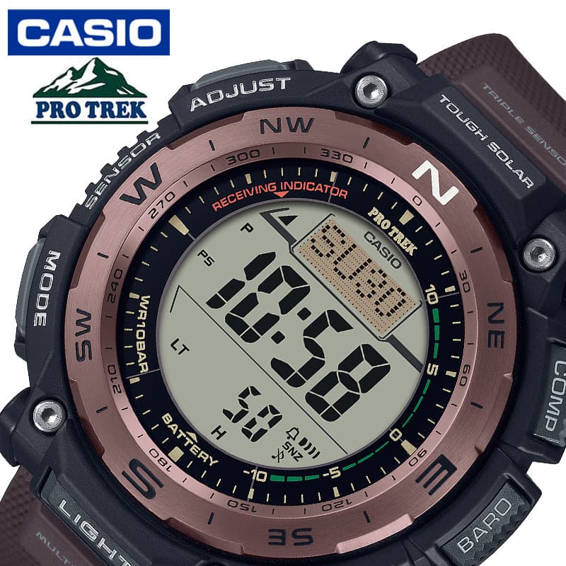 プロトレック カシオ 腕時計 CASIO 時計 プロトレック PRW-3400シリーズ PRO TREK Climber Line メンズ PRW-3400Y-5JF 男性 ダークレッド ソーラー アウトドア キャンプ カジュアル アナデジ 武骨 フェス 夏フェス 人気 おしゃれ ブランド プレゼント 防水 頑丈 新生活 入学 卒業