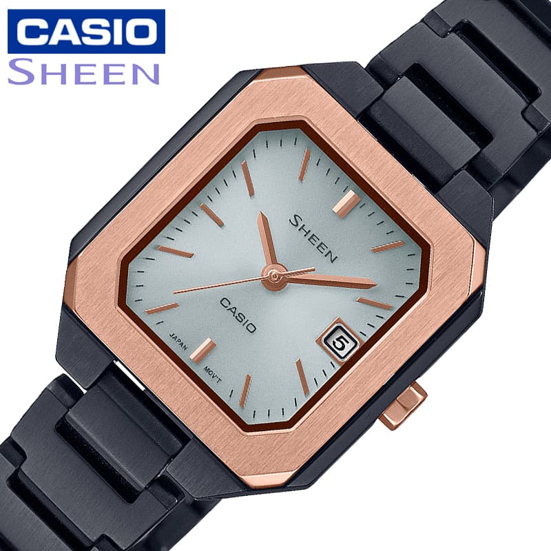 カシオ シーン 腕時計 カシオ 腕時計 CASIO 時計 シーン ソーラーサファイアモデル SHEEN Solar Sapphire Model レディース SHS-4528GBJ-7AJF 女性 シルバー ブラック きれい 綺麗 落ち着き シンプル シック 人気 おすすめ おしゃれ ブランド プレゼント ギフト 防水 頑丈 新生活 入学 卒業