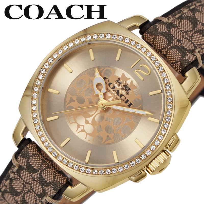 Rakuten - コーチ 腕時計 COACH 時計 ボーイフレンド BOYFRIEND レディース 14502509 女性 ゴールド ブラウン 華奢 オフィス きれいめ 定番 デート 贈り物 バースデー 景品 おすすめ ブランド プレゼント 新社会人 入学 卒業 ギフト モテる 王道 彼女 彼氏 母の日