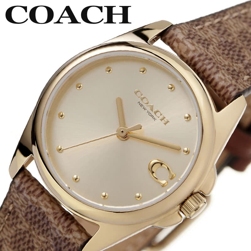 コーチ 腕時計 COACH 時計 グレイソン GREYSON レディース 14504107 女性 ゴールド ブラウン ブランド 小さい 小さめ 華奢 シンプル きれいめ かわいい 定番 彼女 妻 上品 大人 贈り物 人気 おすすめ おしゃれ プレゼント ギフト 新生活 入学 卒業