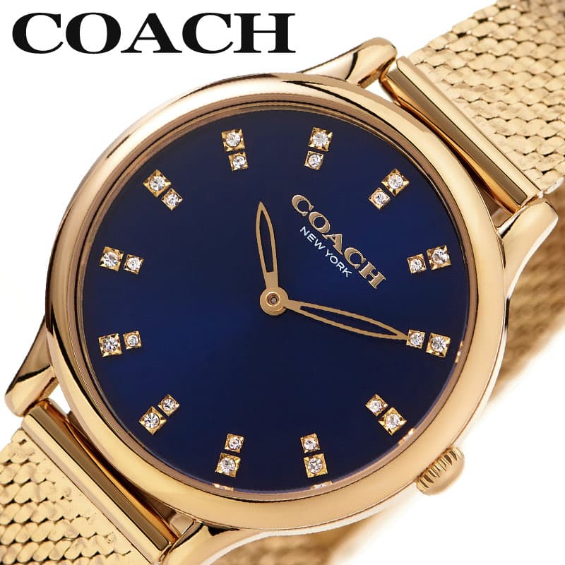 コーチ 腕時計 COACH 時計 チェルシー Chelsea レディース 14504218 女性 ネイビーブルー ゴールド ブランド 小さい 小さめ 華奢 シンプル きれいめ かわいい 定番 彼女 妻 上品 大人 贈り物 おすすめ おしゃれ プレゼント ギフト 入学