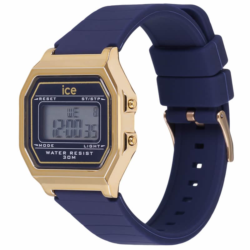 アイス ウォッチ 腕時計 ICE WATCH 時計 アイスデジット レトロ digit retoro レディース ICE-022068 女性 ネイビー×ゴールド ネイビー かわいい カジュアル デジタル シンプル デート ファッション おしゃれ ブランド プレゼント ホワイトデー ギフト