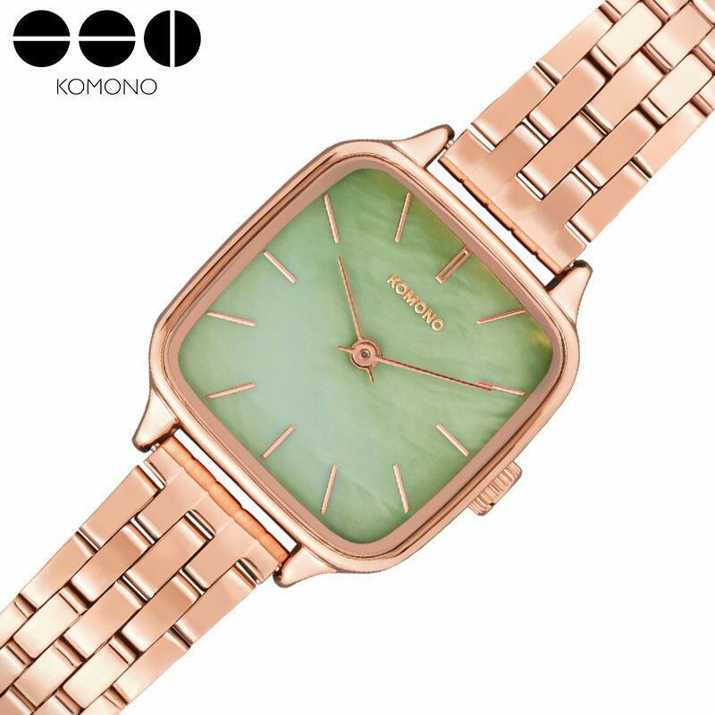 コモノ 腕時計 KOMONO 時計 ケイト エステート Kate Estate レディース KOM-W4287 女性 パステル グリーン ピンクゴールド 小さい 小さめ シンプル きれいめ カワイイ モダン 個性 ミニマム センス デザイン ブランド プレゼント ホワイトデー ギフト