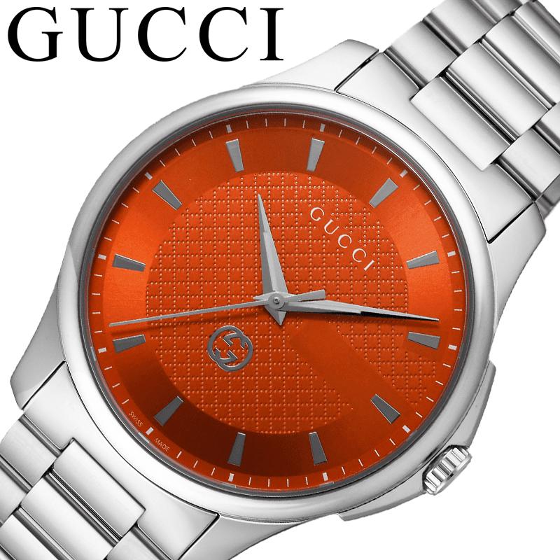 グッチ 腕時計（メンズ） グッチ 腕時計 GUCCI 時計 Gタイムレス G Timeless メンズ YA126370 コーラルレッド シルバー ブランド 高級 ジュエリー 綺麗 きれい シンプル メタル オフィス きれいめ 定番 モテる ラグジュアリー 人気 おしゃれ プレゼント ギフト 記念日 観光 旅行 新生活