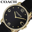 コーチ 腕時計 COACH 時計 エリオット ELLIOT レディース CO-14504245 女性 ブラック レザー 牛革 革 革製 シンプル きれいめ かわいい 定番 万能 大人カジュアル センス 上品 おすすめ おしゃれ ブランド プレゼント ギフト