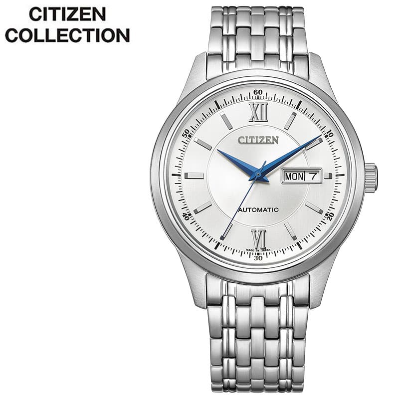 乐天商城 - シチズン 腕時計 CITIZEN 時計 シチズンコレクション COLLECTION メンズ NY4050-62A 男性 ホワイト シルバー 機械式 自動巻き メカニカル クラシックデイアンドデイ おすすめ おしゃれ ブランド プレゼント 新社会人 入学 卒業 ギフト