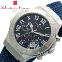サルバトーレ マーラ 腕時計 Salvatore Marra 時計 メンズ SM23106-SSBL 男性 ネイビー ラグジュアリー スポーツ スポーティ クロノグラフ クロノ メタル ラバー シリコン 大人 カジュアル おすすめ おしゃれ ブランド プレゼント ギフト