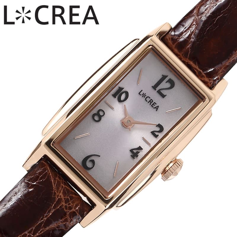 乐天商城 - ルクレア 腕時計 LCREA 時計 レクタングル レディース ピンクゴールド ソーラー ビジネス 女性 電池交換不要 日本製 かわいい ファッション made in japan おすすめ ブランド プレゼント 新社会人 入学 卒業 ギフト LC2002-PGCBR 母の日