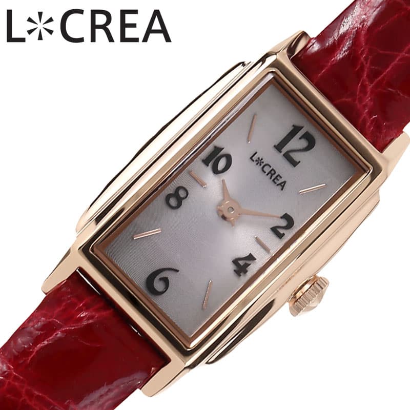 乐天商城 - ルクレア 腕時計 LCREA 時計 レクタングル レディース ピンクゴールド ソーラー ビジネス 女性 電池交換不要 日本製 かわいい ファッション made in japan おすすめ ブランド プレゼント 新社会人 入学 卒業 ギフト LC2002-PGCRD 母の日