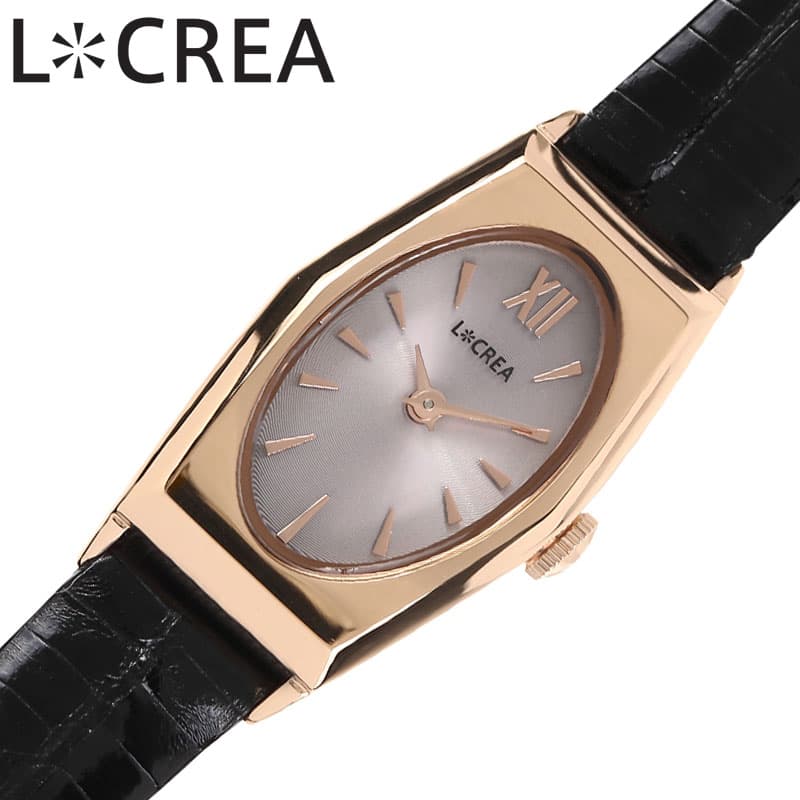 RADO - ルクレア 腕時計 LCREA 時計 オヴァール レディース ピンクゴールド ソーラー ビジネス 女性 電池交換不要 日本製 かわいい ファッション made in japanエレガンス ブランド プレゼント 新社会人 入学 卒業 ギフト LC2003-PGTBK 母の日