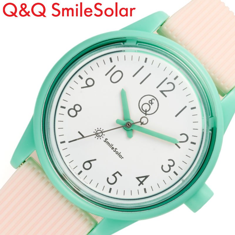 乐天商城 - シチズン 腕時計 CITIZEN Q＆Q 時計 マッチングスタイルシリーズ スマイルソーラー レディース 女性 子供 子ども ピンク グリーン ソーラー 電池交換不要 軽い 薄い 学生 学校 R02A-001VK ブランド プレゼント 新社会人 入学 卒業 ギフト 記念日 娘 女の子 母の日